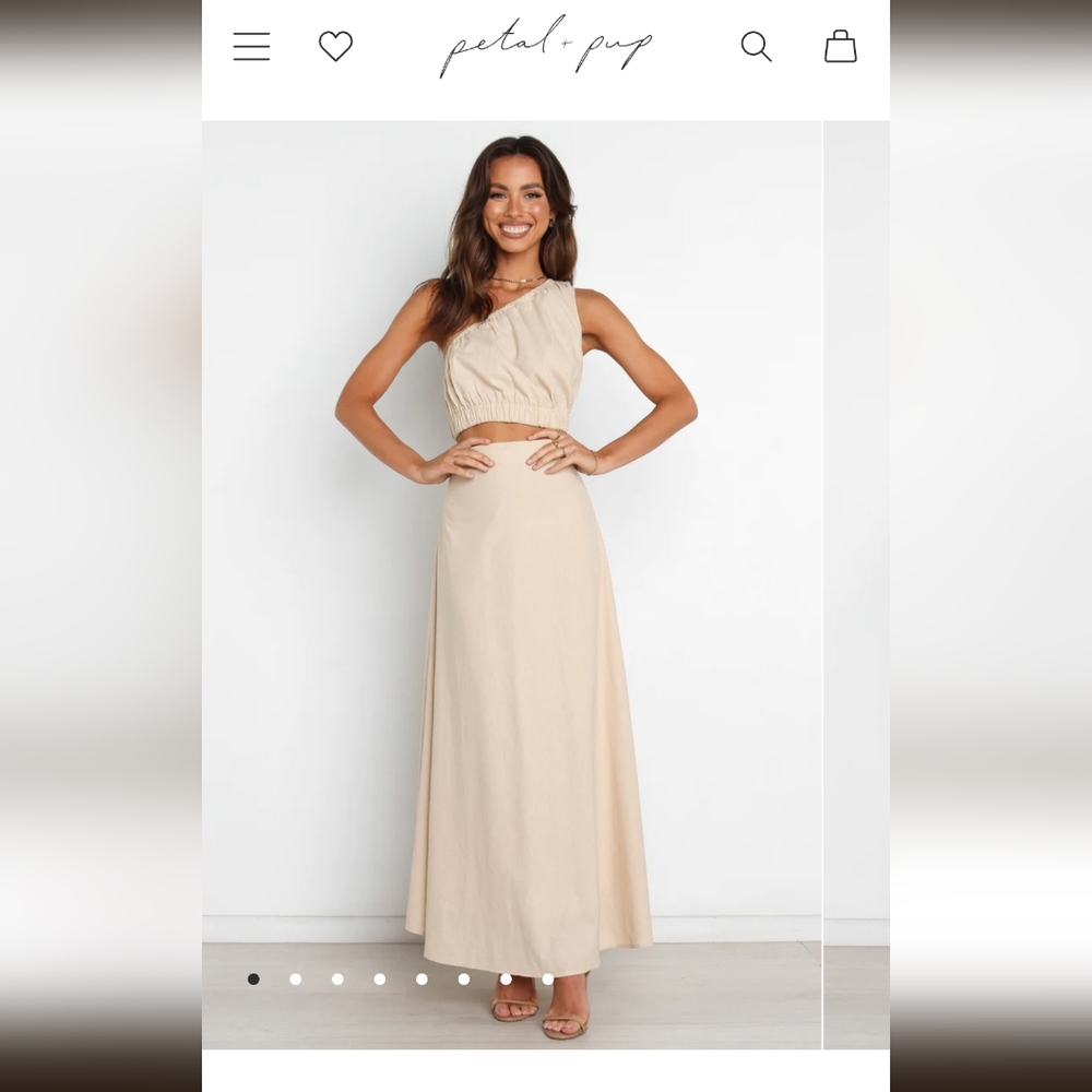 Petal & Pup Ellen Skirt in Beige